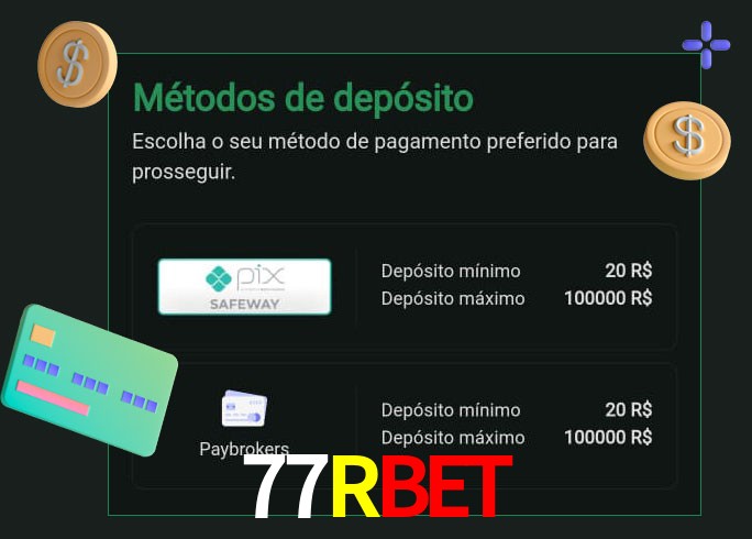 O cassino 77Rbet oferece uma grande variedade de métodos de pagamento